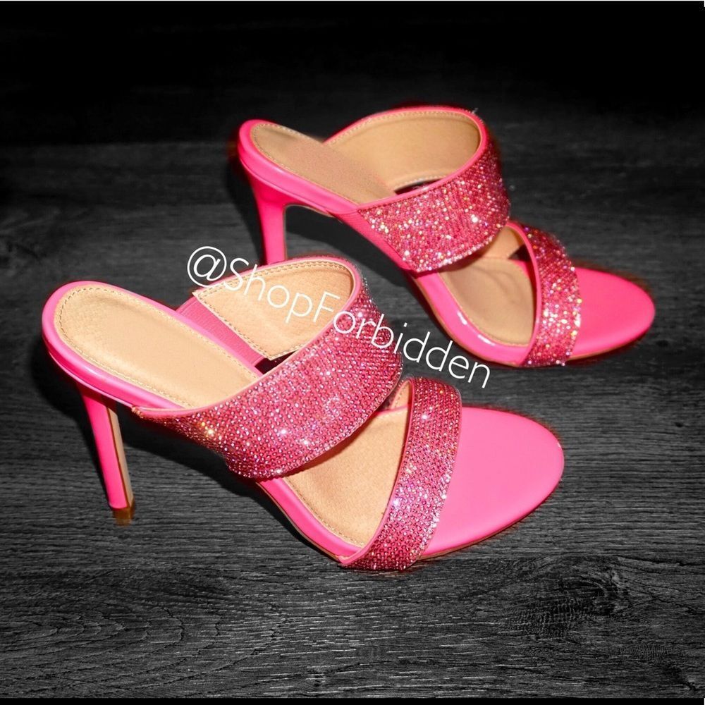 Pink Glitter Heels